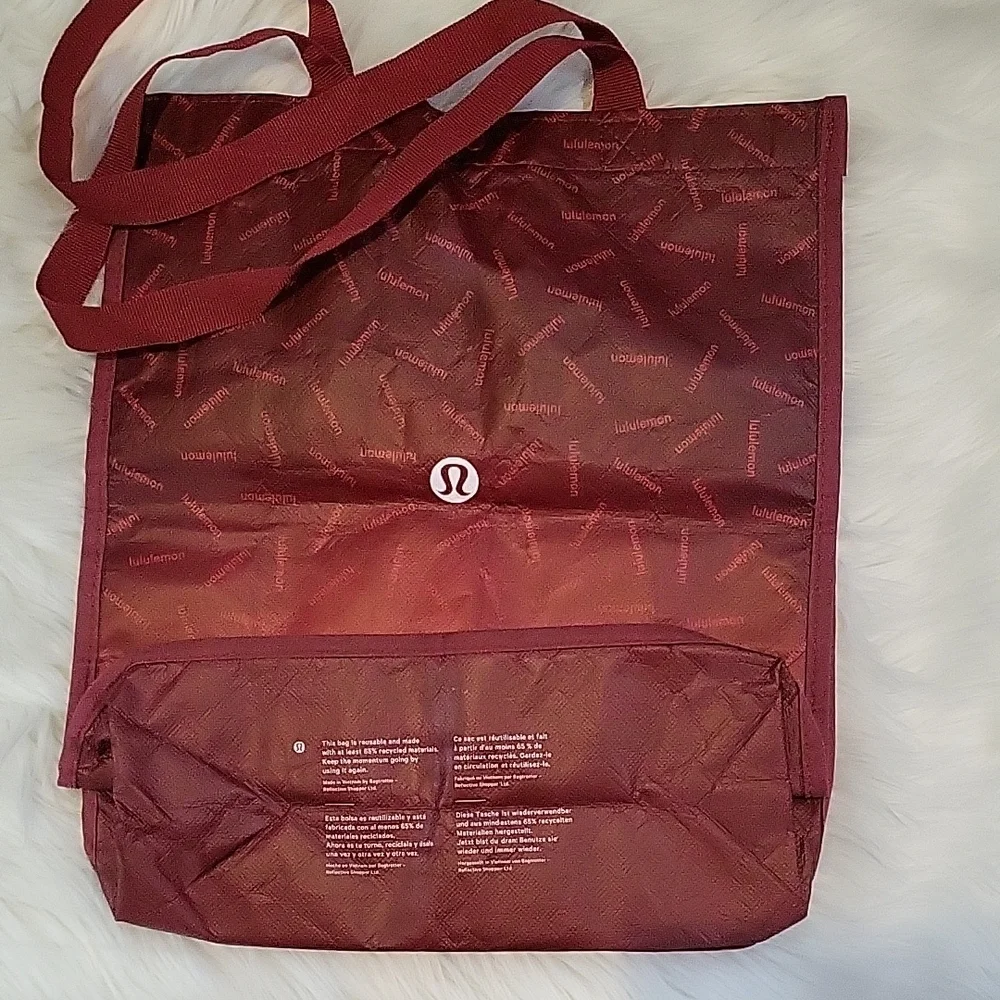 Lululemon athletica bundle of Red, Black, White, Green Tote Bags